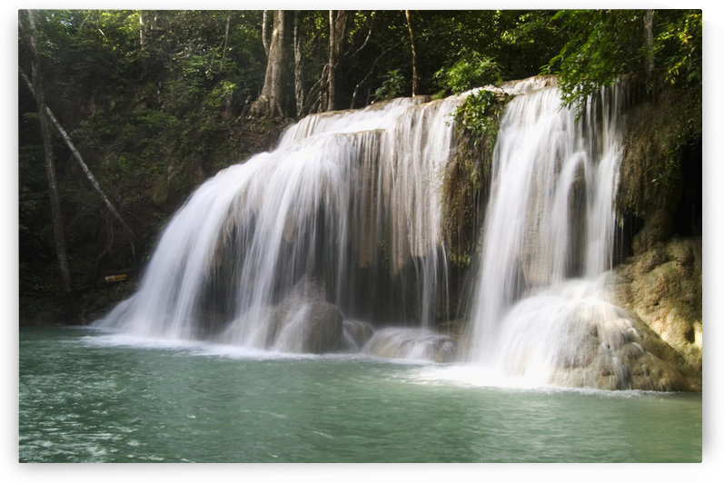 Thailand, Kanchanaburi Province, Erawan National Park, One Of The Falls From The 7-Tiered Erawan Waterfall by PacificStock