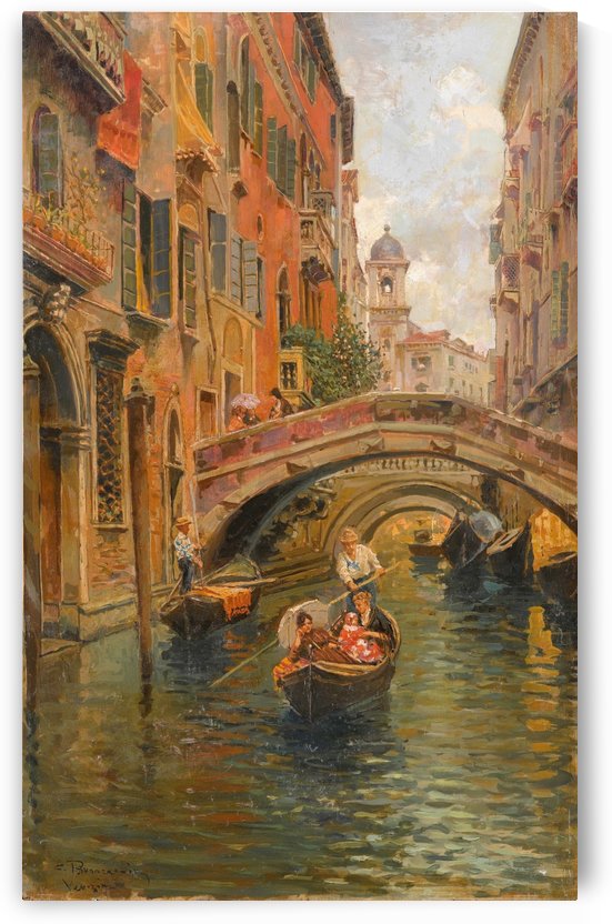A walk with the gondola along a small canal in Venice by Carlo Brancaccio