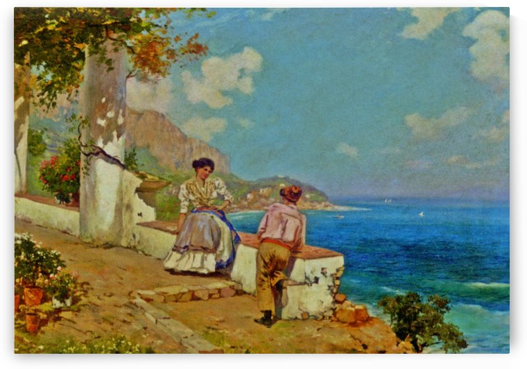 Courting couple in Naples by Carlo Brancaccio