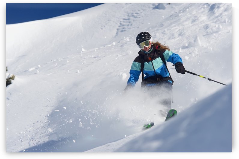 Skiing in powder snow; St. Moritz, Graubunden, Switzerland by PacificStock