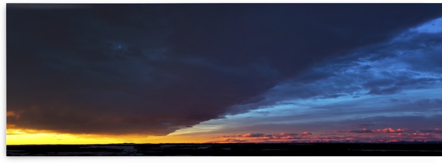 Dramatically glowing Chinook cloud formation at sunrise; Calgary, Alberta, Canada by PacificStock