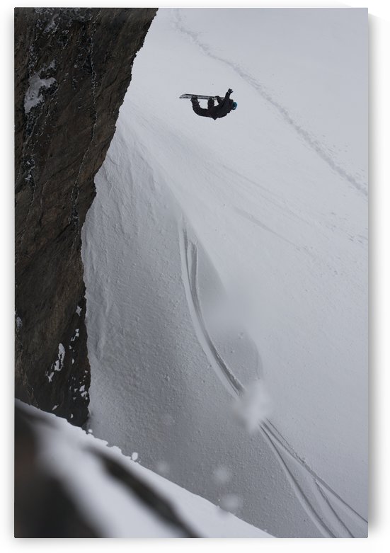Professional snowboarder making an extreme jump of a vertical wall near Ushuaia, Patagonia, Argentina, South America by PacificStock