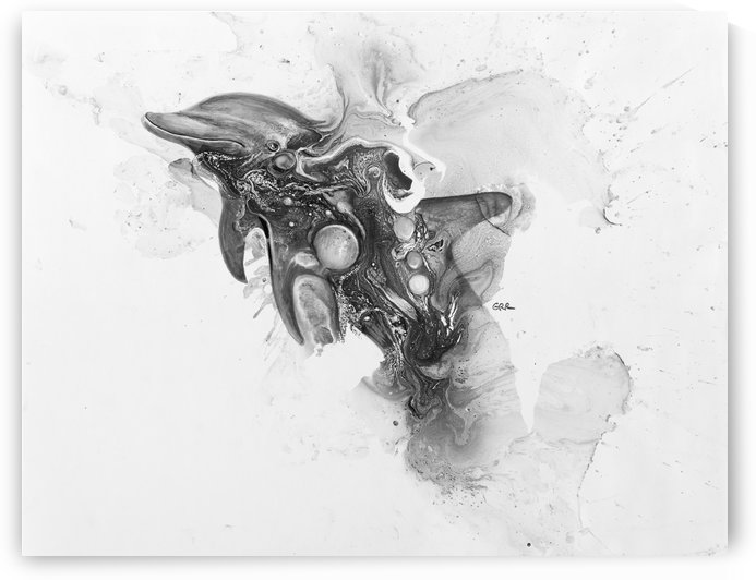 Illustration of a dolphin splashing through the surface of the water by PacificStock