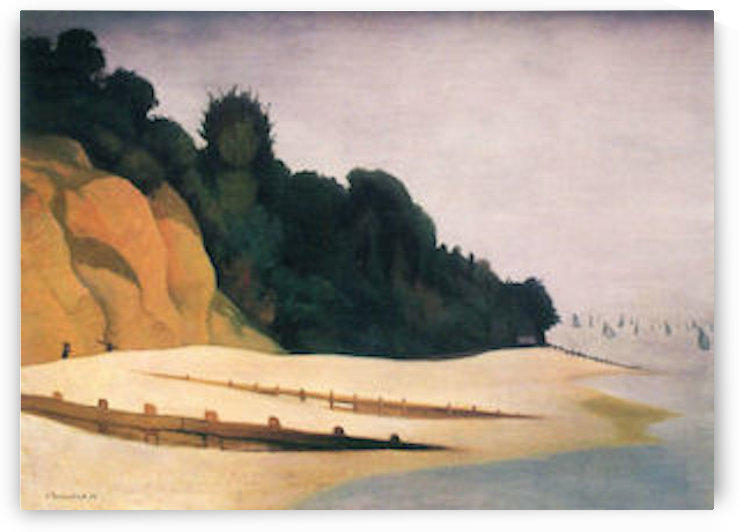 Shore scene with tree silhouette by Felix Vallotton