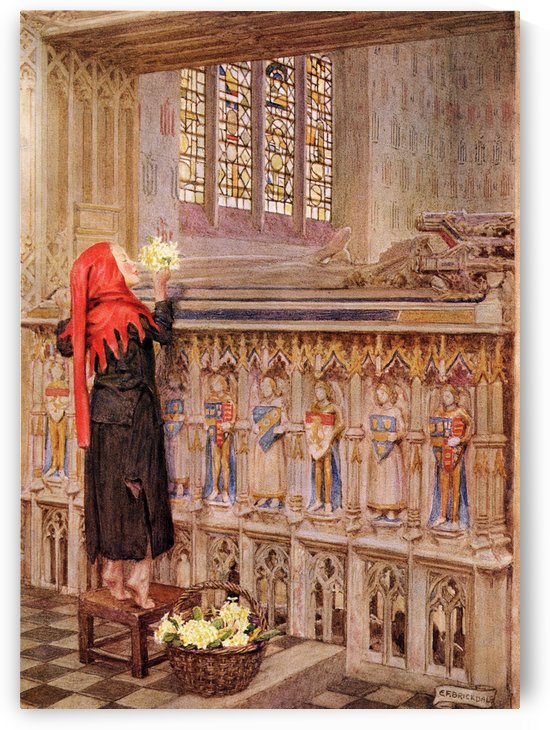 Coloured illustration by Eleanor Fortescue Brickdale illustrating the poem Death the Leveller by Shirley. From the book Palgrave's Golden Treasury of Songs and Lyrics published 1919. by PacificStock
