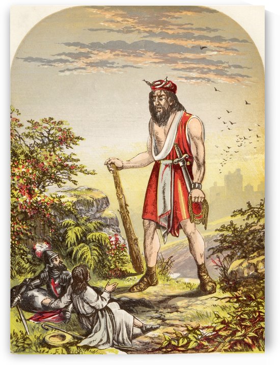 The Pilgrims Found by Giant Despair. Illustration by A.F.Lydon. From the book The Pilgrims Progress by John Bunyan published c.1880. by PacificStock