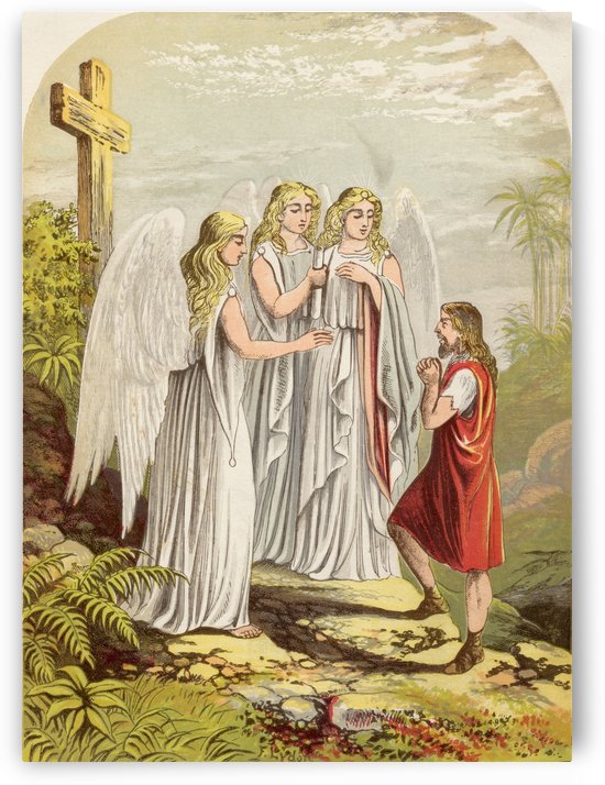 Christian Losing his Burden. Illustration by A.F.Lydon. From the book The Pilgrims Progress by John Bunyan published c.1880. by PacificStock