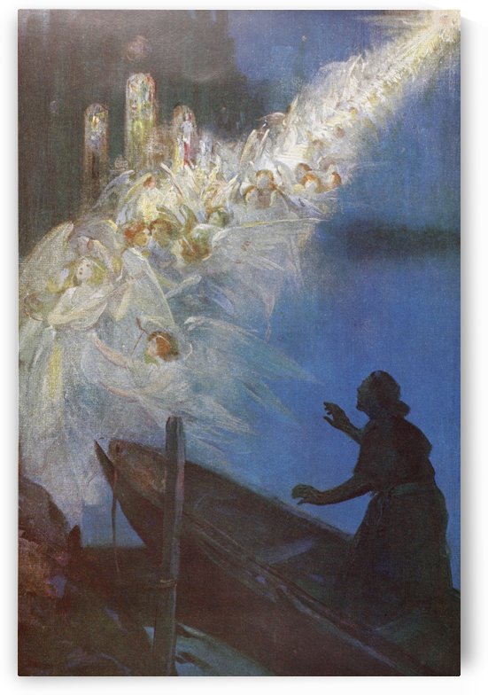 The Legendary consecration of Westminster Abbey, The Fisherman's Vision. Legend says that a shrine was first built where the Abbey is now located in 616 on a site then known as Thorney Island, which became a place of pilgrimage after a fisherman on the Ri by PacificStock