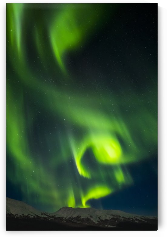 Aurora borealis over the Alaska Range, near Black Rapids; Alaska, United States of America by PacificStock