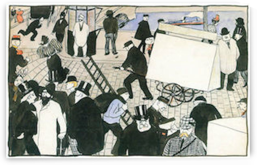 Street scene 1 by Felix Vallotton