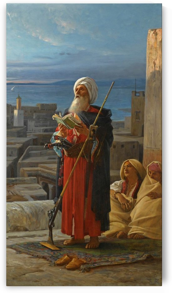 Evening prayer in Tangier by Jean Jules Antoine Lecomte du Nouy