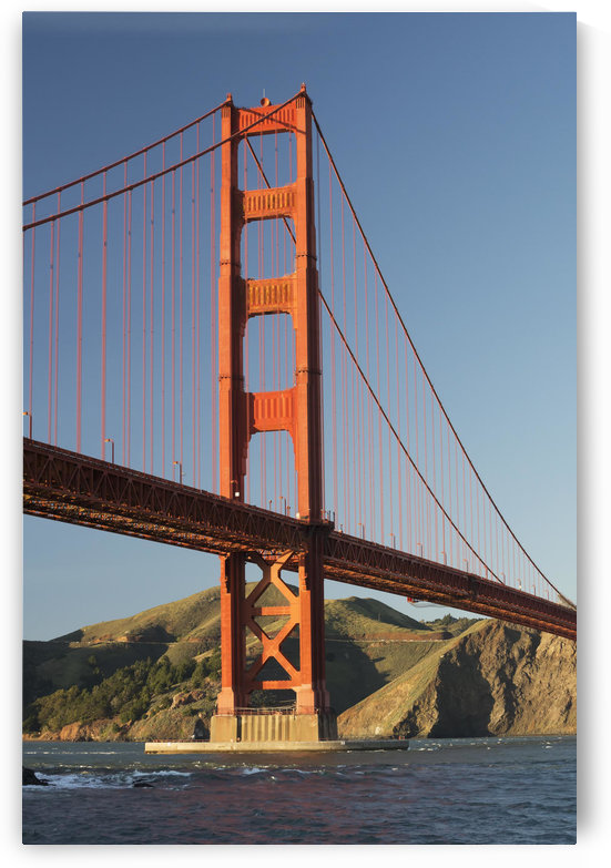 Golden Gate Bridge from Fort Point at the entrance to San Francisco Bay, Marin Headlands visible in background; San Francisco, California, United States of America by PacificStock