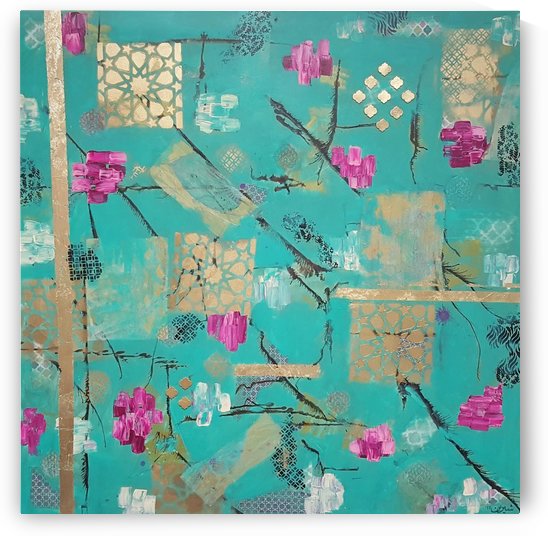 Cherry Blossoms - Abstract Art by Shereen Khundmiri