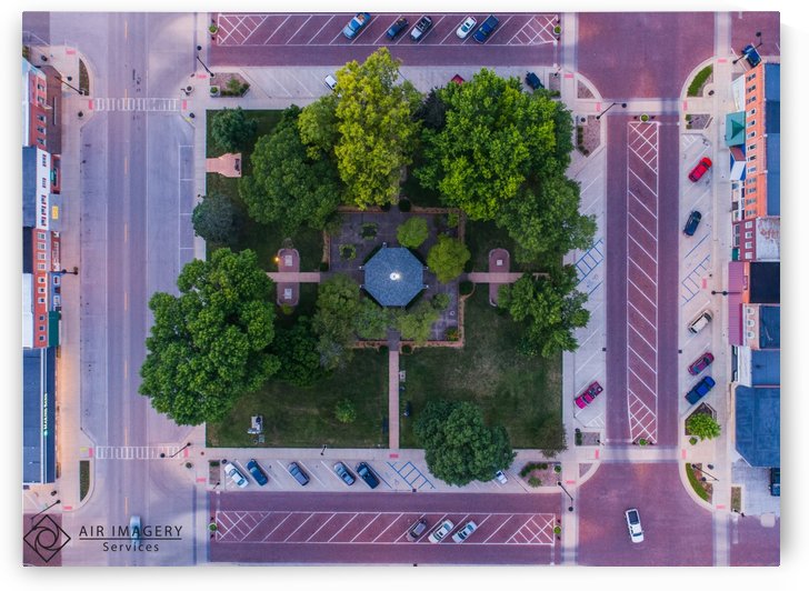 Rushville, IL Square, Straight Down Shot by Jordan Williams of Air Imagery Services