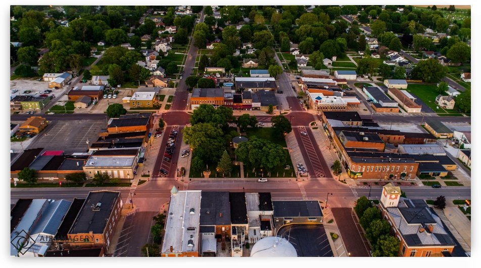 Rushville, IL Square and Town by Jordan Williams of Air Imagery Services