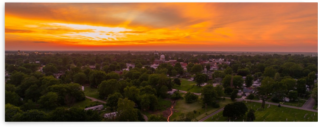 Rushville, IL Sunset by Jordan Williams of Air Imagery Services