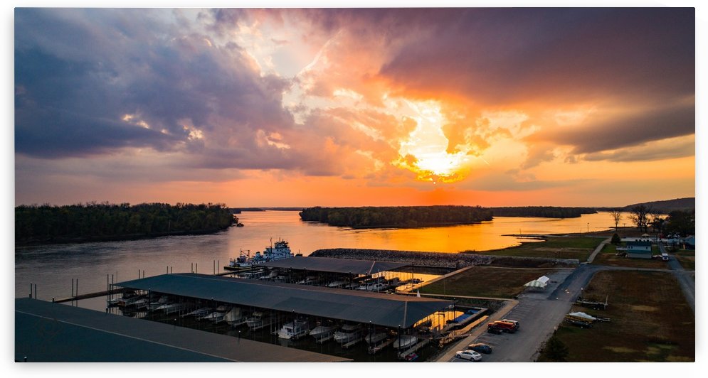 Grafton, IL Sunset by Jordan Williams of Air Imagery Services