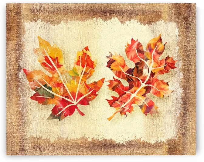 Fall Leaves Collage by Irina Sztukowski