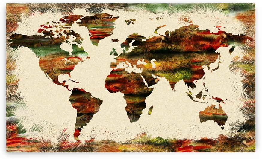 World Map Decorative Painting by Irina Sztukowski