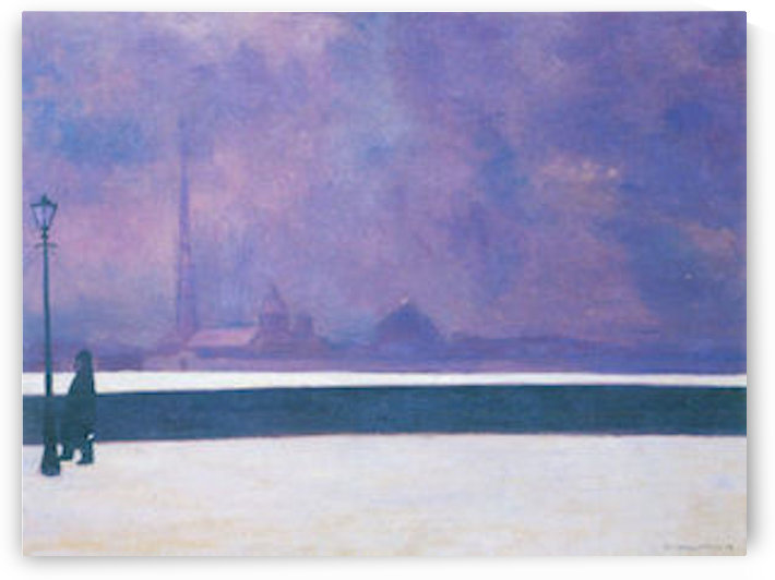 The night in light fog by Felix Vallotton