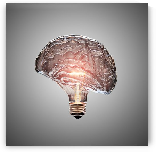 Light Bulb Brain by Johan Swanepoel