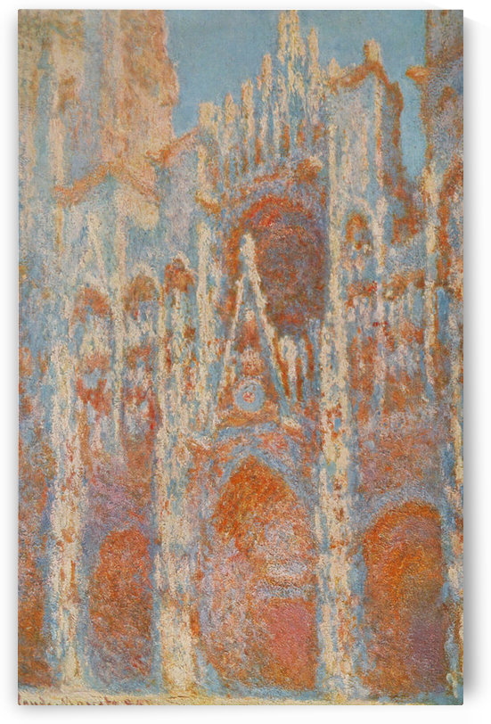 The Rouen Cathedral  The facade at sunset by Monet