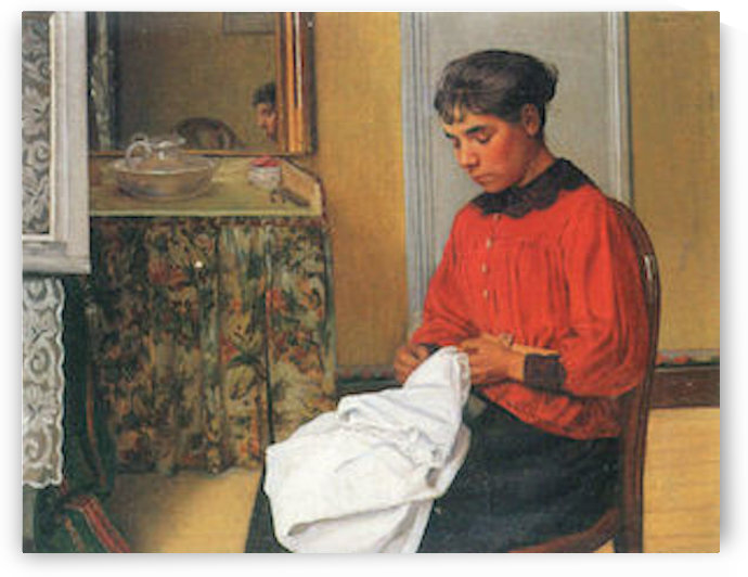 The seamstress by Felix Vallotton