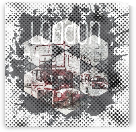 Graphic Art LONDON Streetscene by Melanie Viola