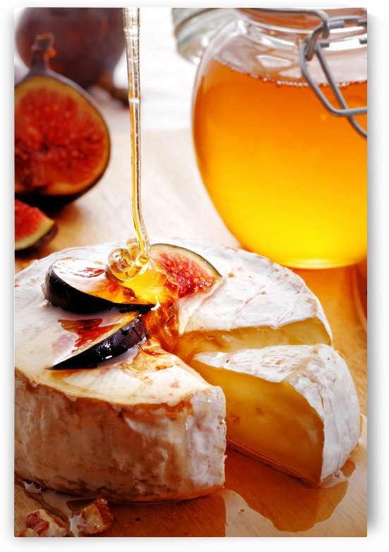 Brie Cheese with Figs and honey by Johan Swanepoel
