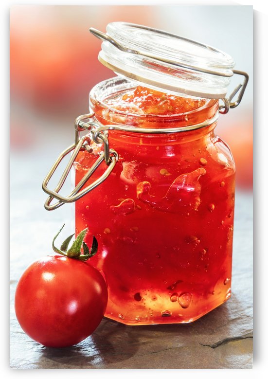 Tomato Jam in Glass Jar by Johan Swanepoel