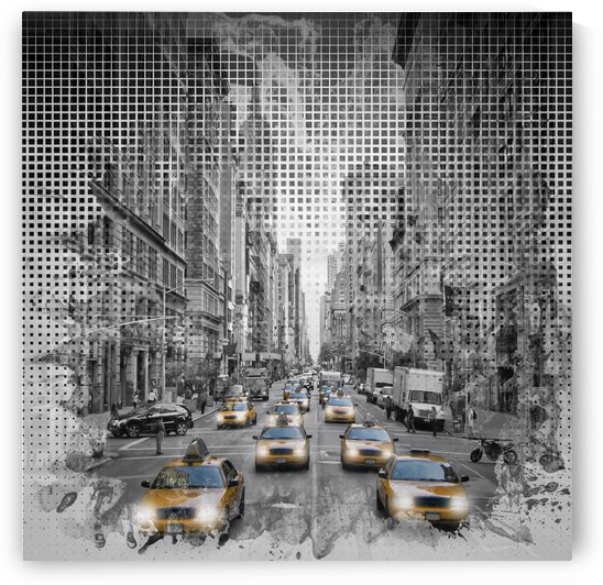 Graphic Art NEW YORK CITY 5th Avenue Traffic by Melanie Viola