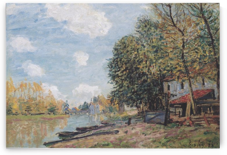 Moret Die Ufer des Loing by Alfred Sisley
