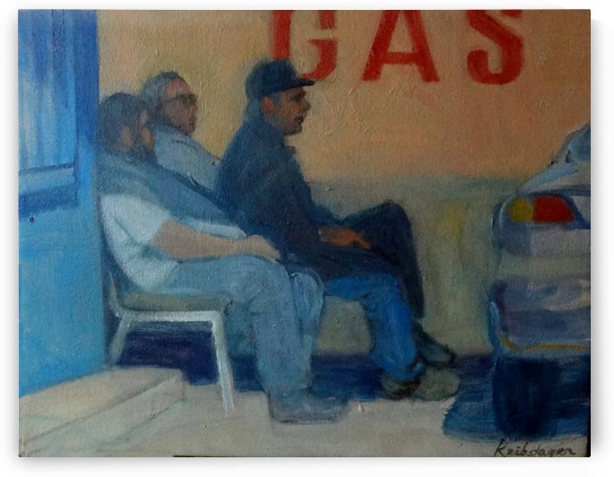 Charlies Gas Station by DONNA REIBSLAGER