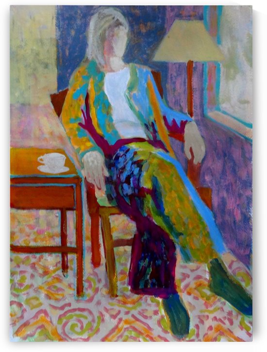 Woman in Chair by DONNA REIBSLAGER