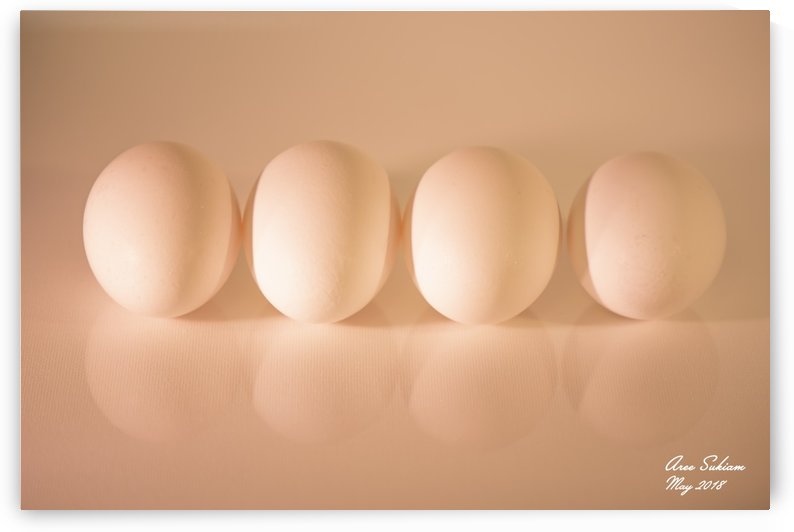 White Egg On Canvas warm light version by crystalfind