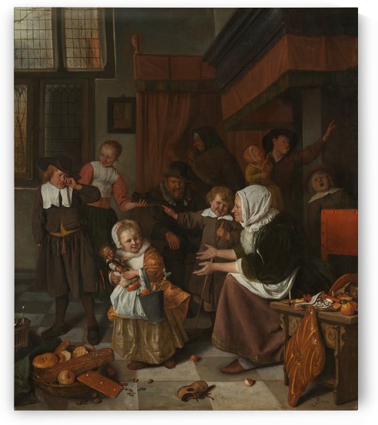 Het Sint Nicolaasfeest by Jan Steen