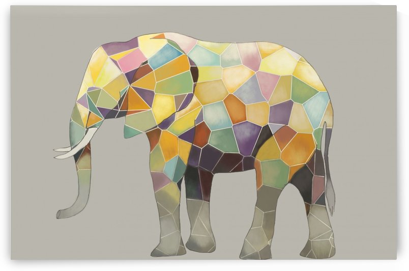 Elephant Mosaic by Yurovich Gallery