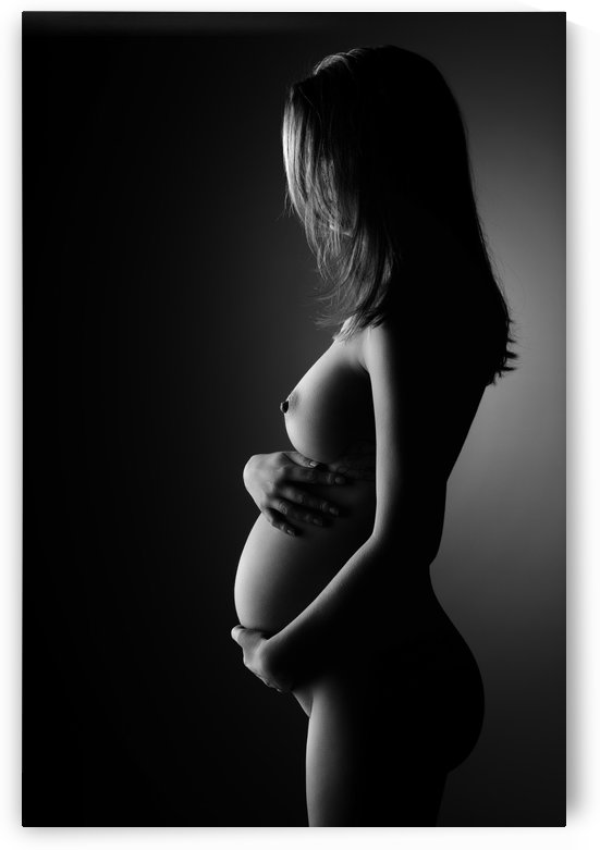 Nude Pregnant Woman by Johan Swanepoel