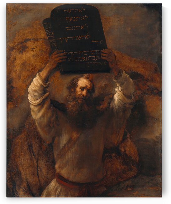 Moses with the Ten Commandments by Rembrandt