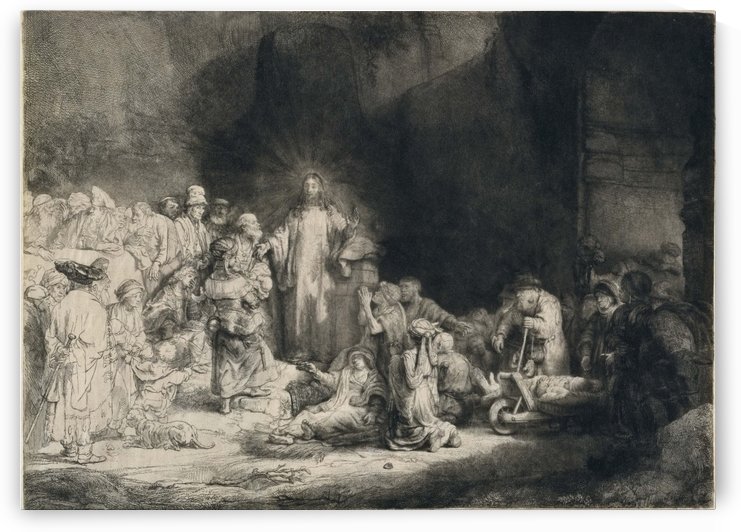 Christ Preaching by Rembrandt