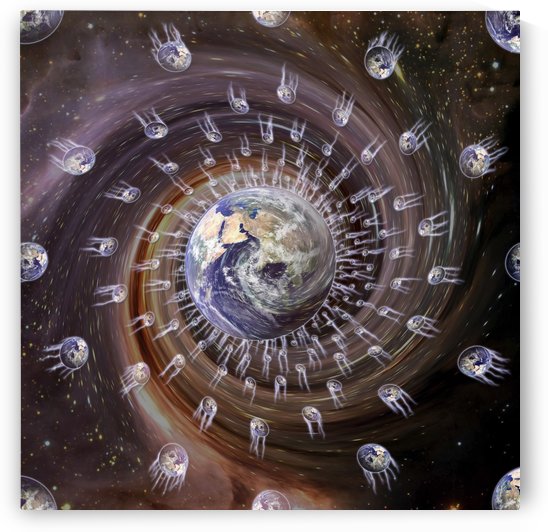 Digitally enhanced image of the Earth. by StocktrekImages