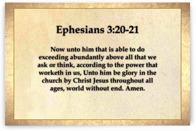 Ephesians 3 20 21 by Scripture on the Walls