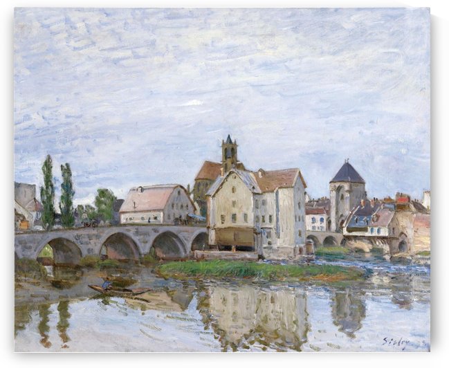 Moret-sur-Loing, Grey Weather by Alfred Sisley