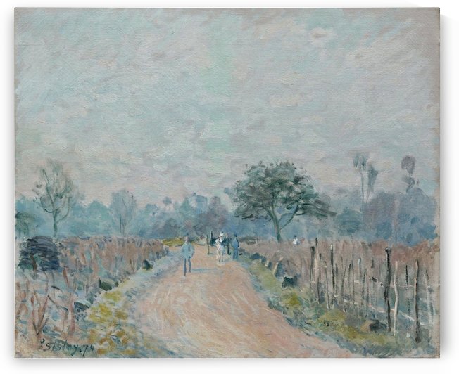 The Road to Veneux and the Side of the Hill by Alfred Sisley