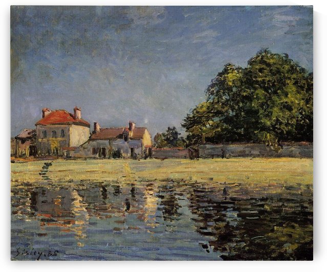 The Channel of Loing at Saint-Mammes canvas by Alfred Sisley