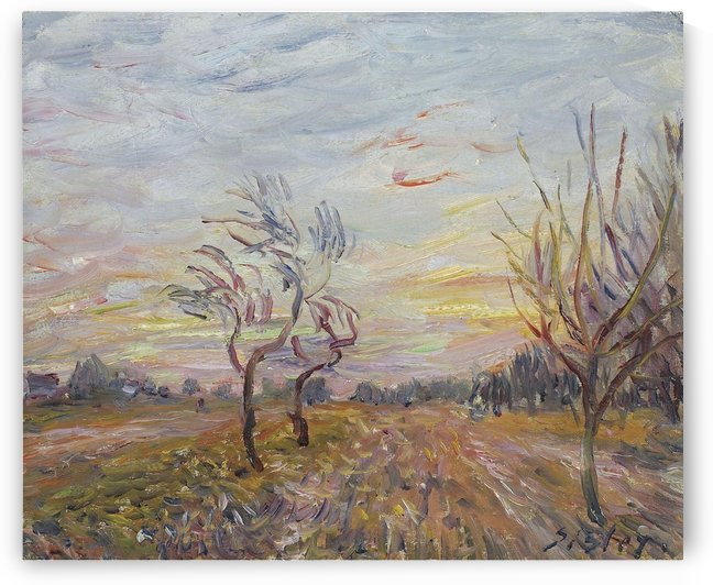 An Orchard in the Outskirts of Moret-sur-Loing by Alfred Sisley
