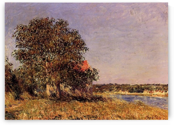The Village in Champagne, Sunset, April by Alfred Sisley