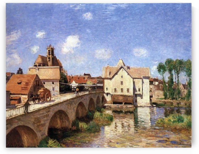 The Bridge of Moret canvas by Alfred Sisley