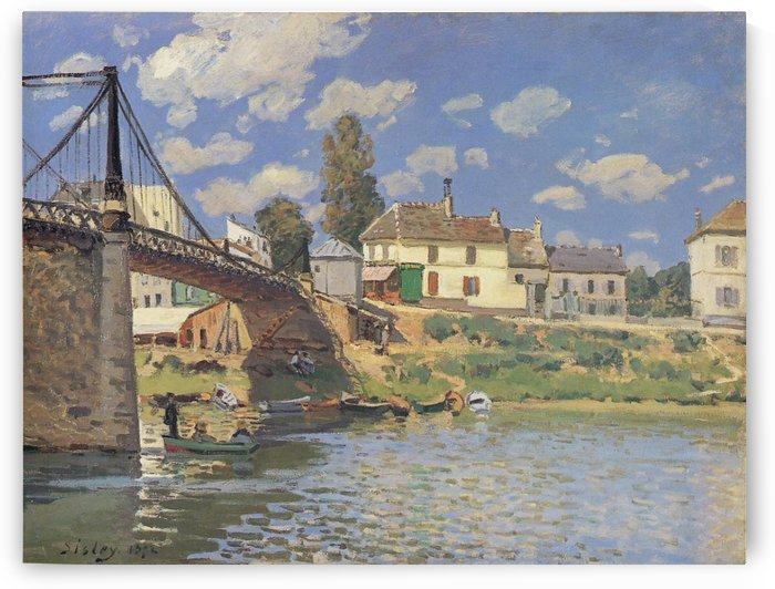 The Channel of Loing in Spring - Morning by Alfred Sisley