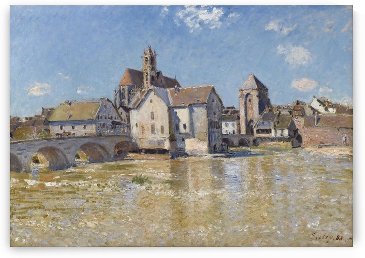 The Bridge of Moret, April Morning by Alfred Sisley